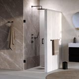 Brauer Void - Carving Nisdeur - Helder Glas - 80 x 200 cm - Omkeerbaar - incl. Glascoating - Mat Zwart