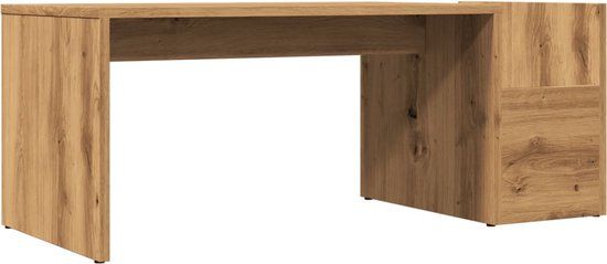 vidaXL Salontafel 90x45x35 cm bewerkt hout artisan eikenkleurig