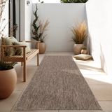 Paco Home In-& Outdoor Balkon Terras Keukenvloerkleed Eenkleurig Gemêleerd Patroon 60x100 cm