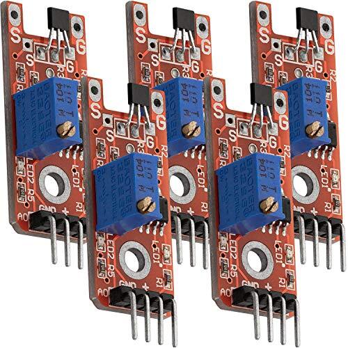 AZ Delivery 5 x KY-024 Lineaire Magneetzalen Sensor compatibel met Arduino Inclusief E-Book!