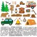 Kit de fixation de camping pour scrapbooking DIY avec divers motifs