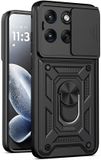 Techsuit Hoesje geschikt voor Motorola Edge 70 Fusion - Camshield Back Cover - Zwart