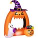 Halloween Arche Gonflable Citrouille 150cm avec Mignon Fantôme Lumières LED