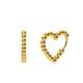Lucardi Dames Stalen goldplated oorbellen hart