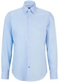Hugo Boss BOSS Joe regular fit overhemd - popeline - blauw gestreept - Strijkvriendelijk - Boordmaat: 37