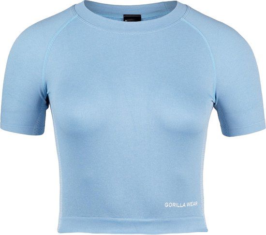 Gorilla Wear Selah Seamless Crop Top - Lichtblauw - S/M