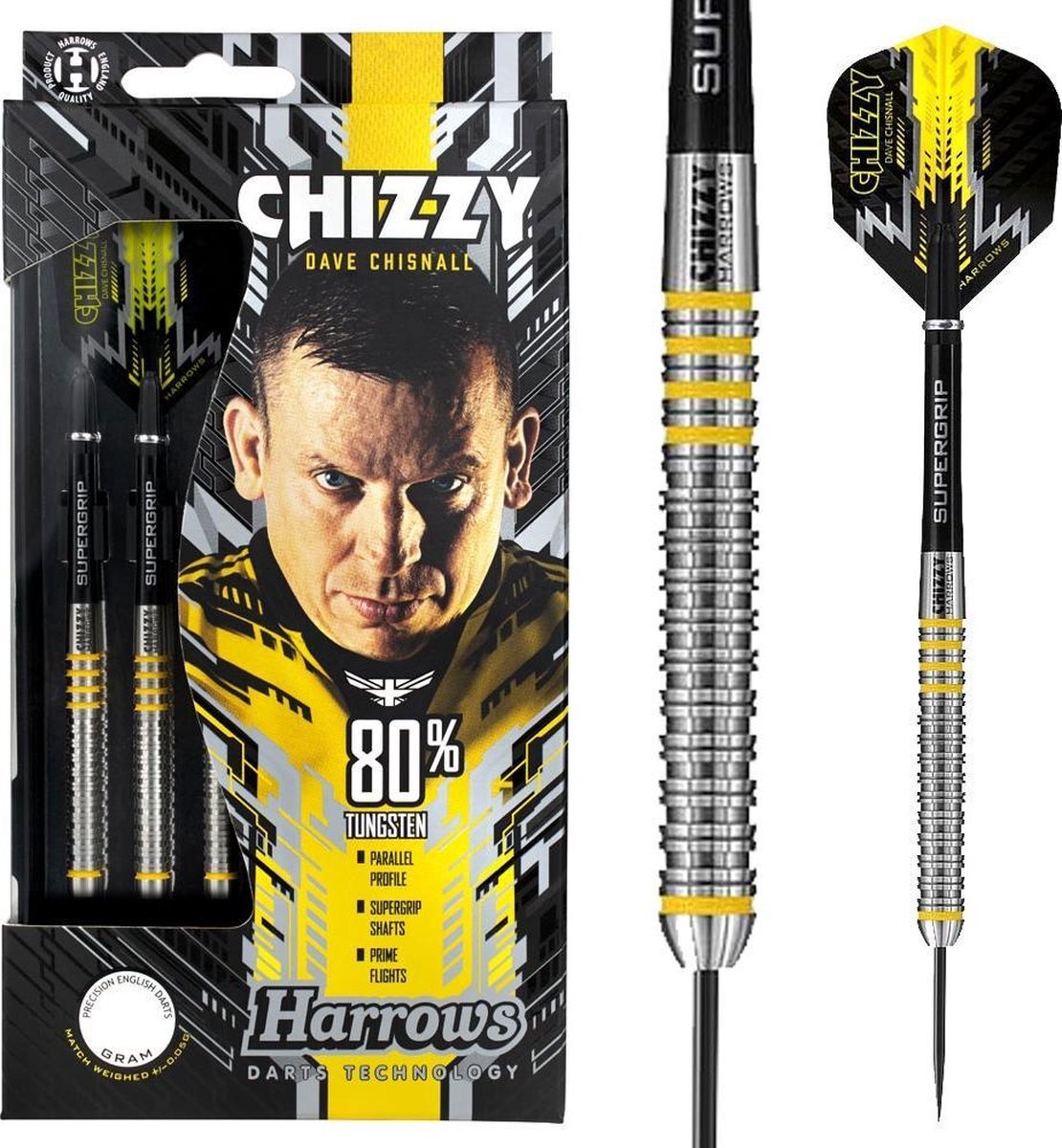 Harrows Dave Chisnall 80% - Dartpijlen - 25 Gram