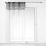douceur d'intérieur Aloria Top ooggordijn, 140 x 280 cm, gezandstraald en top, linnenlook