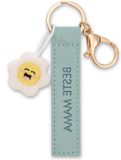 NICI Sleutelhanger Mama Bloemen - Tashanger Decoratie - Tas Verfraaien - Speels Design - 10 cm - Turquoise