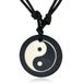 LGT JWLS Lookinggoodtoday Tribal Yin Yang kettinghanger met Waxkoord