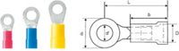 Weidmüller 9200170000 Ringkabelschoen Dwarsdoorsnede (max.): 2.50 mm² Gat diameter: 4.3 mm Deels geïsoleerd Blauw 100 s