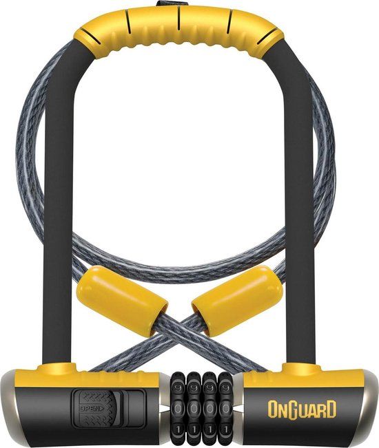 Onguard Bulldog Combo DT-8012C Beugel Fietsslot Zwart/Geel