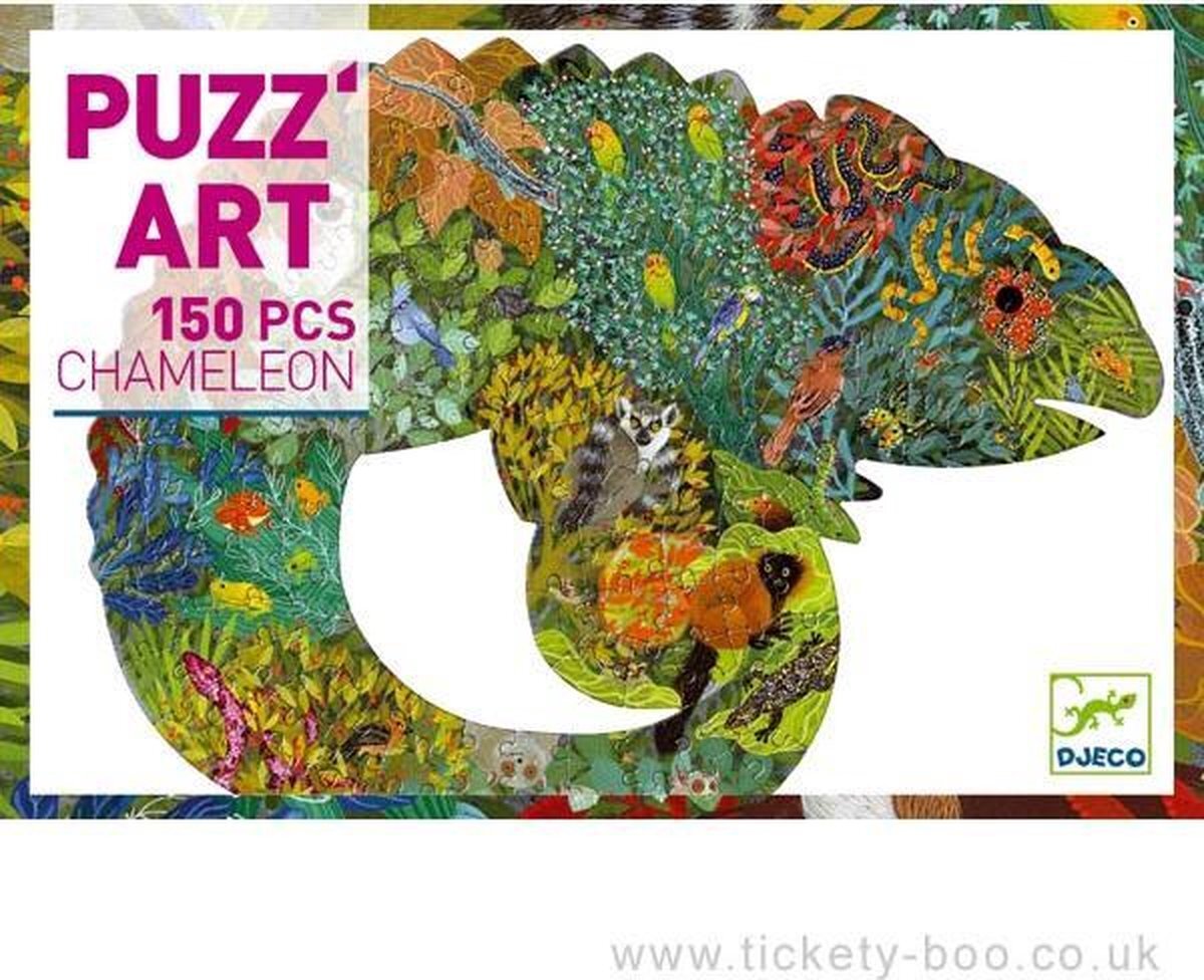 djeco - puzz'art puzzel kameleon