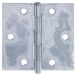 Charnière de 80x80 mm, en acier galvanisé bleu, lot de 20 pièces