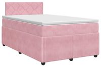 vidaXL Boxspringbed met matras Roze 120 x 200 cm Fluweel