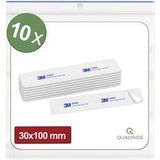 Quadrios 26SA158 Ruban adhésif double face Blanc (L x l) 30 mm x 100 mm 10 pc.