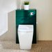Hudson Reed Meuble WC avec cuvette Sandford - Vert foncé - 50 cm - Bouton de chasse d'eau chromé - Cluo