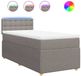vidaXL Boxspring met matras stof taupe 90x190 cm