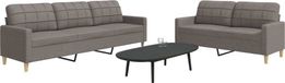 Maison Exclusive - Ensemble de canapé 2 pièces Taupe Tissu