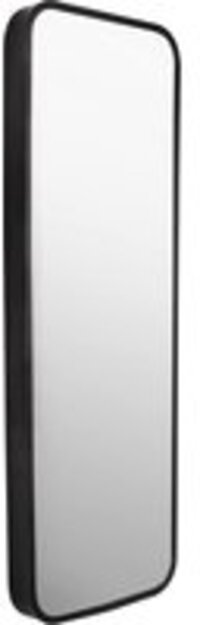 Differnz Badkamerspiegel 25x75 cm - Mat Zwart - Ovaal