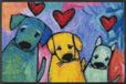 Kleen-Tex Wash+Dry Design Wasbare Deurmat - Doggies - 50 x 75cm