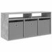 vidaXL Laagkast met lade Beton Grijs 102 x 32 x 48,5 cm