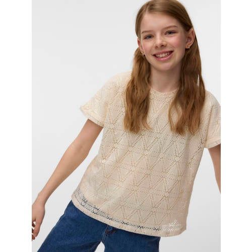 VERO MODA GIRL blousetop gebreid ecru