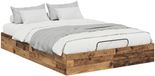 vidaXL Cadre de lit coffre Vieux Bois 140 x 190 cm