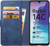 Rosso Element Wallet Book Case voor Xiaomi Redmi 14C - Blauw