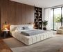 DELIFE Cadre de lit rembourré Cutio 180x200 cm Peluche Crème-Blanc