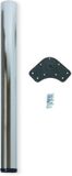 Emuca Tafelpoot, D. 60 mm, verstelbaar 870-890 mm, Staal, Satijnglans nikkel