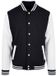 Build your Brand Basic College Jacket BYBB004 - Black/White - L