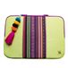 WONDEE Vam Vam Laptoptas en tablettas 11,6-12 inch geborduurde stof en originele sleutelhanger ritssluiting, laptophoes compatibel met MacBook Air, Chromebook enz
