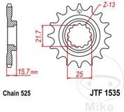 JT Sprockets JTF1535.15 15T pignon en acier