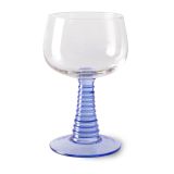 HKliving Verre à vin haut Swirl Bleu