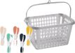Forte Plastics Plastic Forte Wasknijper mandje/bakje - zilver - inclusief 36x wasknijpers - kunststof