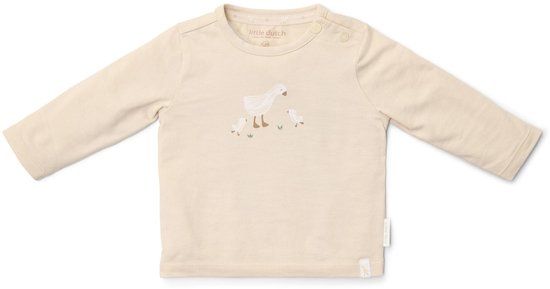 Little Dutch Little Goose Shirt lange mouw Zand Maat 74 Newborn Naturals