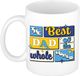 Bellatio Decorations Cadeau koffie/thee mok - de beste pap - van de wereld - wit - 300 ml - keramiek