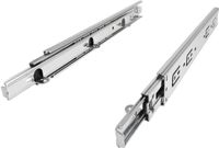 SOTECH 1 paar Volledig uittrekbare Geleiders KV4-45-H45-L700-NF met Steunbeugels (Lengte 700 mm ingeschoven / Draagvermogen 45 kg) Laderails voor Houten