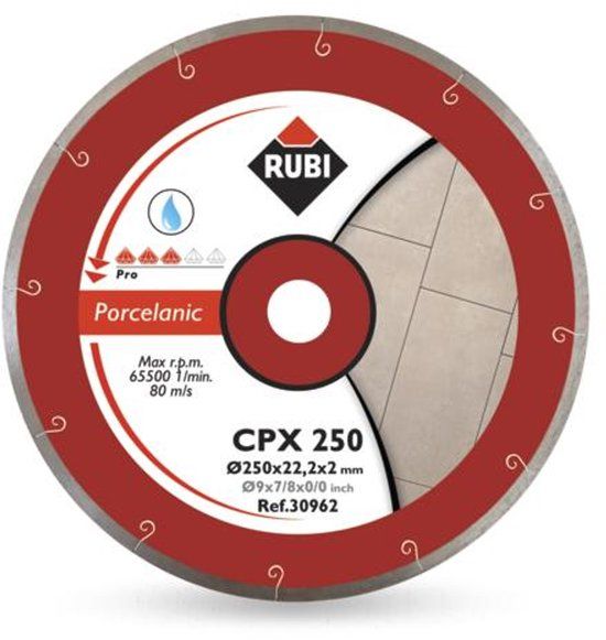 Rubi CPX 200 PRO Diamantdoorslijpschijf - 200mm - Keramiek