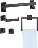 VEVOR Badkameraccessoireset (5-Delig) Matzwart