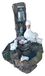 Solidchoice - Statue de jardin famille de canards avec pompe à eau pour extérieur