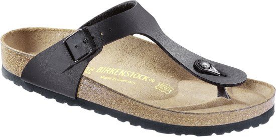 Birkenstock Gizeh Normaal Dames Slippers - Black - 4013871905738