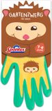SPONTEX Tuinkabouter handschoenen, tuinhandschoenen voor kinderen, 7-8 jaar, geel/oranje, katoen