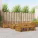 vidaXL Hoek loungeset 8 zitplaatsen Naturel Massief Acacia Hout