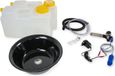 230V Mini-cuisine, cuisine de camping, kit, évier rond 32cm, couleur foncée, lavabo pour camping-cars
