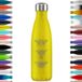 FLASKE Bouteille d'eau originale 500 ml - Bouteille d'eau isolée en acier inoxydable - Sans BPA - 12h Chaud & 24h Froid - Convient comme thermos et bouteille isotherme - Bouteille d'eau en acier inoxydable - Bees
