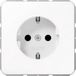 Jung CD1520KIWW Wandcontactdoos met randaarde Inzetstuk 1-voudig Alpine-wit 1 stuk(s)