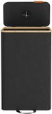 Songmics Flessencontainer – 100 L – Beige/Zwart – Met deksel en binnenzak – Voor recycling