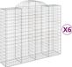 vidaXL Gabions - 6 pièces - voûté - 200x50x160/180 cm - fer